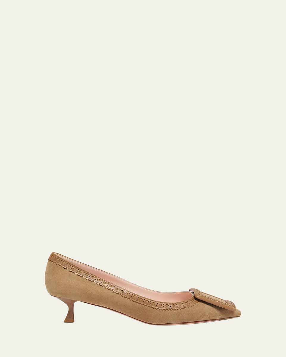 I Love Vivier Mixed Leather Kitten Pumps